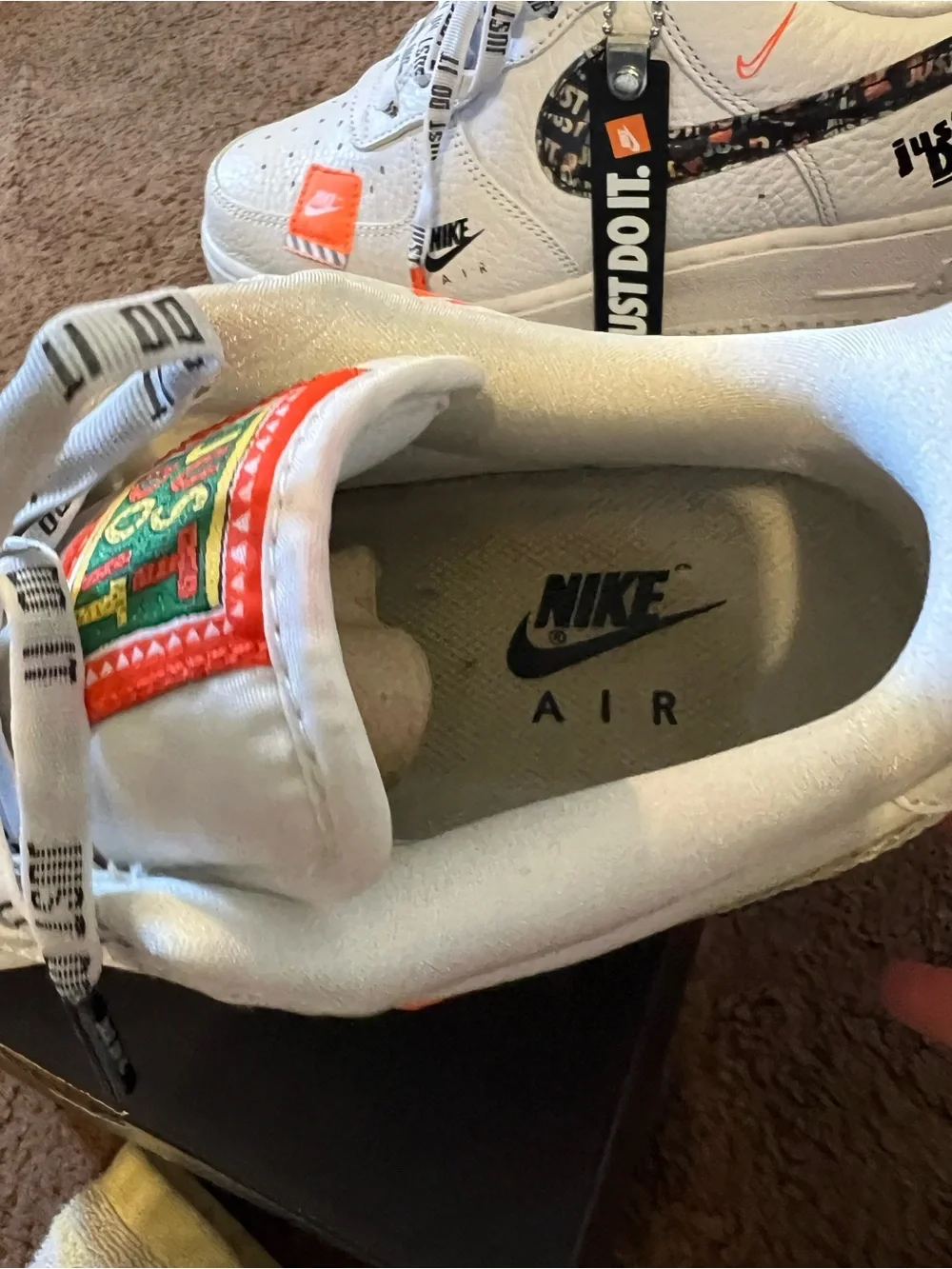 Nike White Leather Low-Top Air Force 1 - Just Do It!